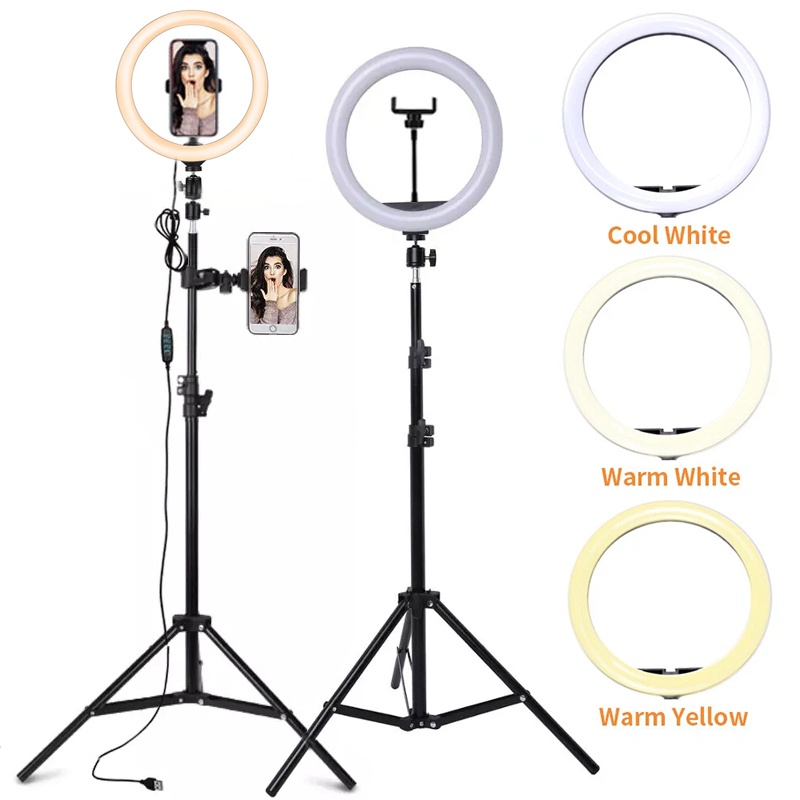 Photography Lighting Circle - ไฟวงแหวน LED ขนาด 6/10/12 นิ้ว ปรับความสว่างได้