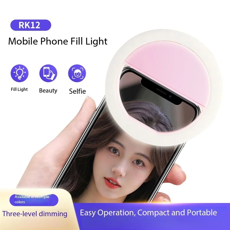 Photography Lighting Portable - ไฟเซลฟี่แบบหนีบ ชาร์จซ้ำได้ ปรับได้ 3 ระดับ พกพาสะดวก