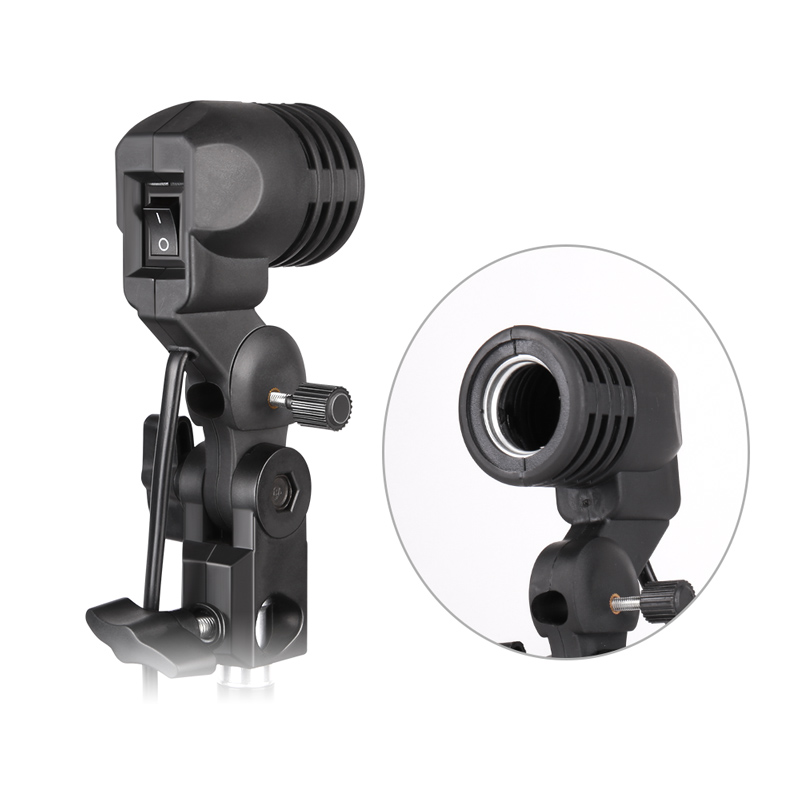 Photography Umbrella Lighting Kit - 1.8M สายเคเบิลหลอดไฟขาตั้ง E26 / E27 AC