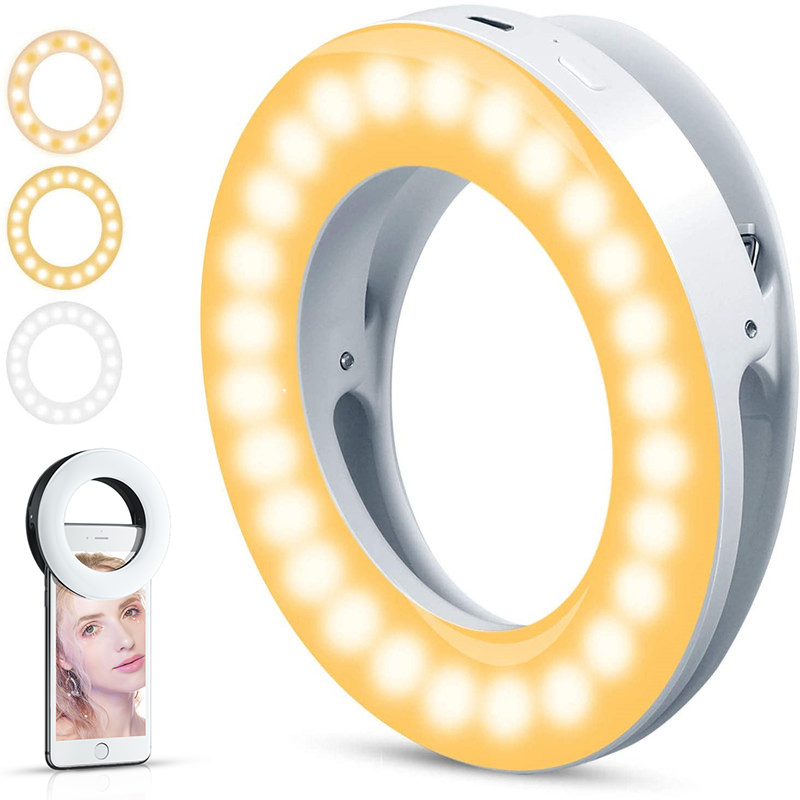 Photography Lighting Circle - อัพเกรด 3200K-6500K LED Clip Ring Light
