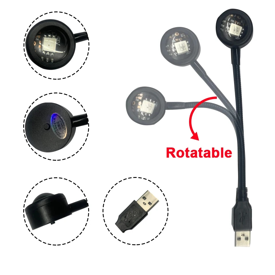 Photography Lighting Mood - โคมไฟ LED ฉายแสงพระอาทิตย์ตก ไฟกลางคืนแบบ USB โปรเจคเตอร์