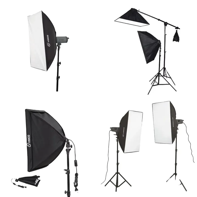 Photography Lighting Portable - สตูดิโอถ่ายภาพแบบพกพาคุณภาพสูง ไฟสปีดไลท์ ซอฟต์บ็อกซ์สีดำ ขาตั้งไฟ ซอฟต์บ็อกซ์สำหรับถ่ายภาพ