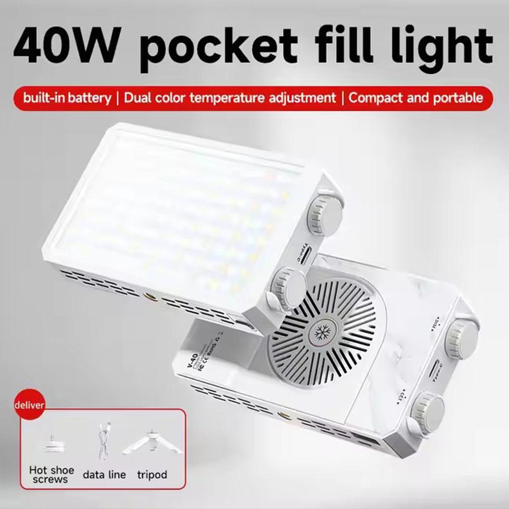 Photography Lighting Portable - ไฟกล้อง LED ปรับแต่งได้ 40W 2500K-9000K สองสี
