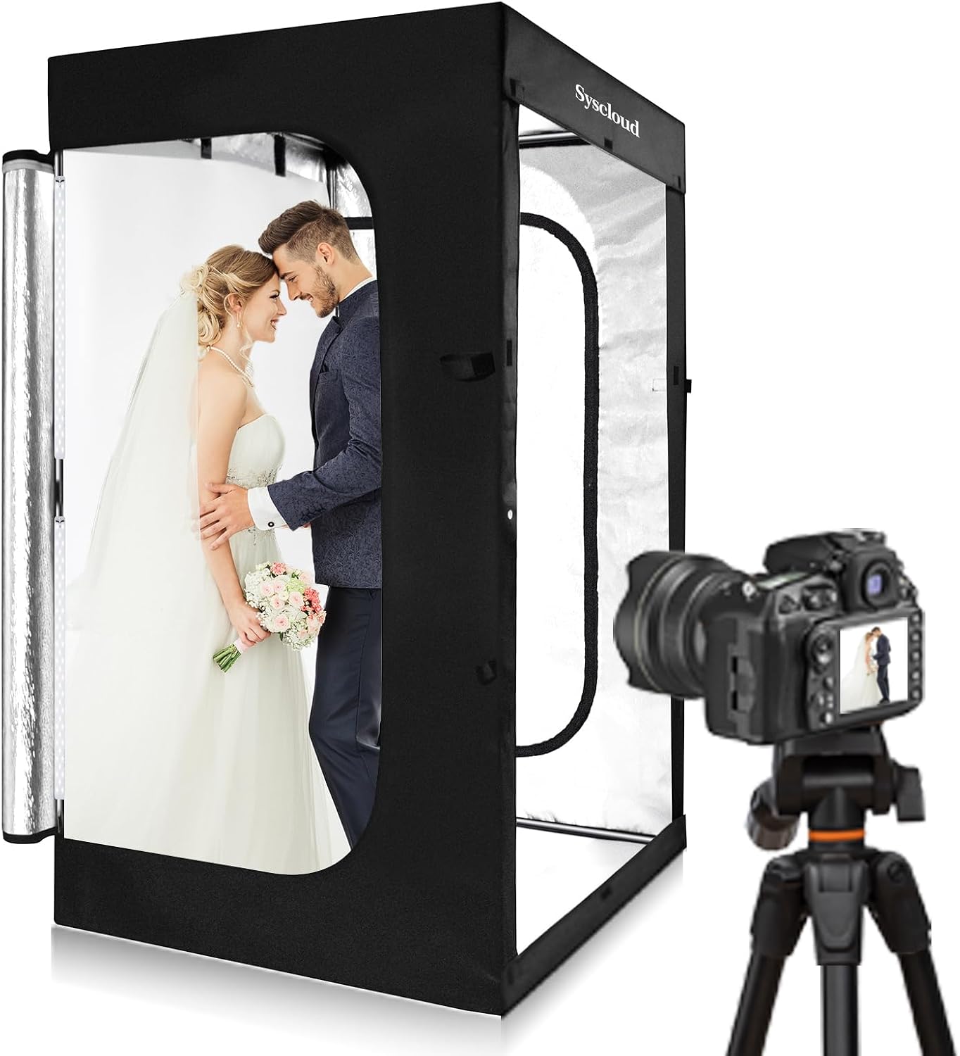 Photography Lighting Backdrop - เต็นท์ถ่ายภาพพร้อมไฟ LED ปรับความสว่างได้ ขนาด 47x39x78 นิ้ว