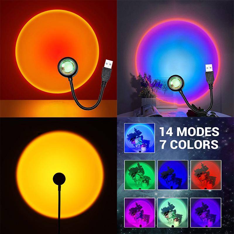 Photography Lighting Mood - ZK40 LED Sunset โคมไฟ Nightlights USB