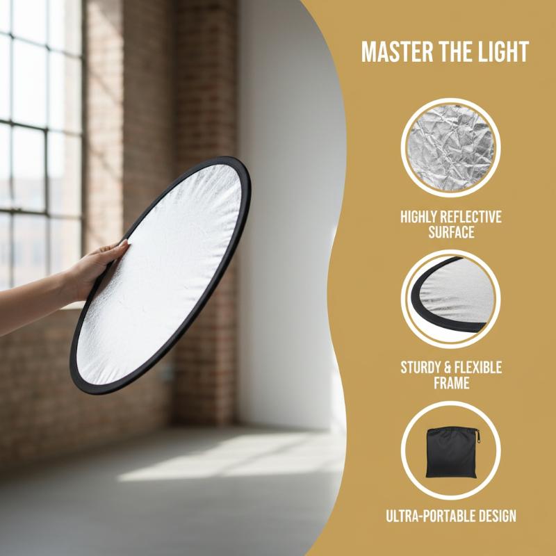 Photography Using Lighting - แผ่นสะท้อนแสงแบบพับได้ 5 in 1 สำหรับการถ่ายภาพ ใช้สำหรับช่างภาพมือสมัครเล่น