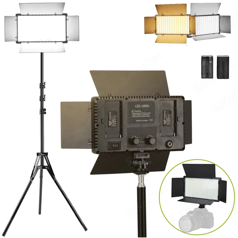 Photography Umbrella Lighting Kit - U800 U600 LED Photo Studio แฟลชวิดีโอการบันทึกชุดไฟถ่ายภาพการถ่ายภาพแผง