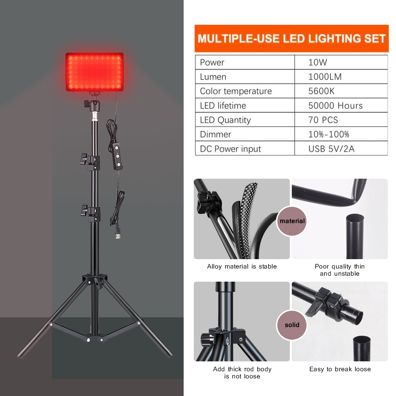 LED การถ่ายภาพวิดีโอแผงไฟสตูดิ - Photography Umbrella Lighting Kit บทวิจารณ์และราคา