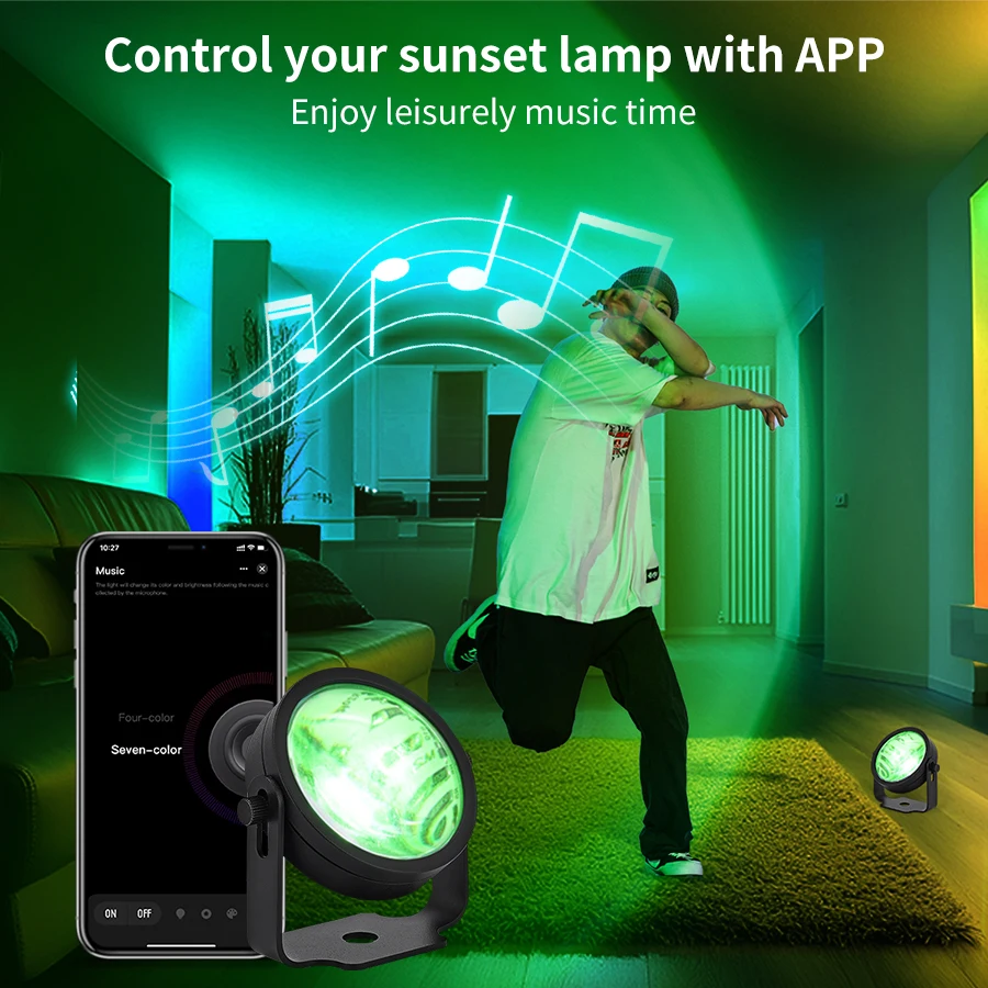 Tuya สมาร์ท Sunset โปรเจคเตอร์ - Photography Lighting Mood บทวิจารณ์และราคา