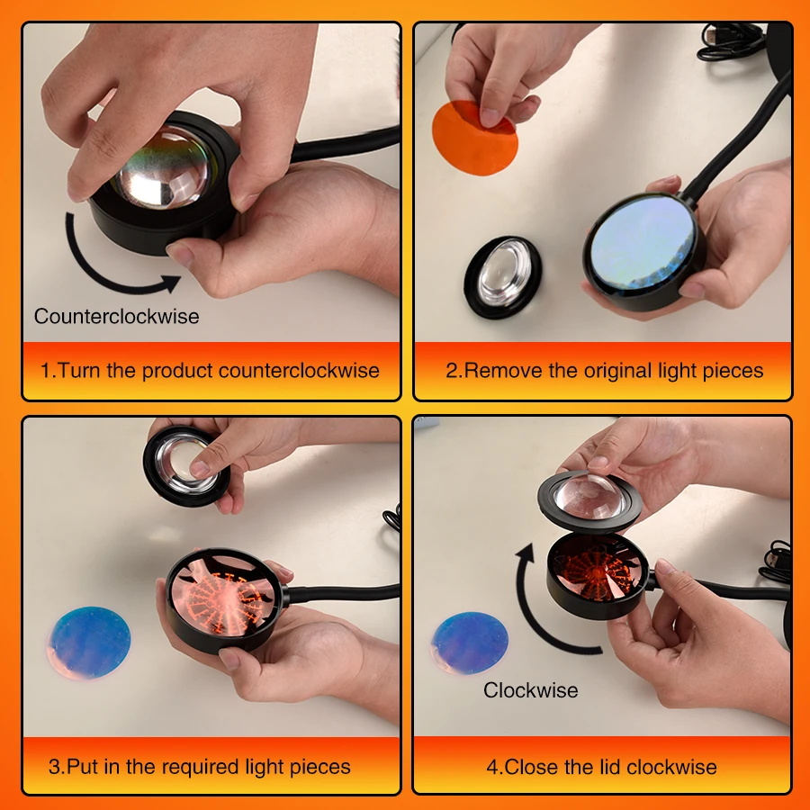 LED Sunset โคมไฟ Nightlights U - Photography Lighting Mood บทวิจารณ์และราคา