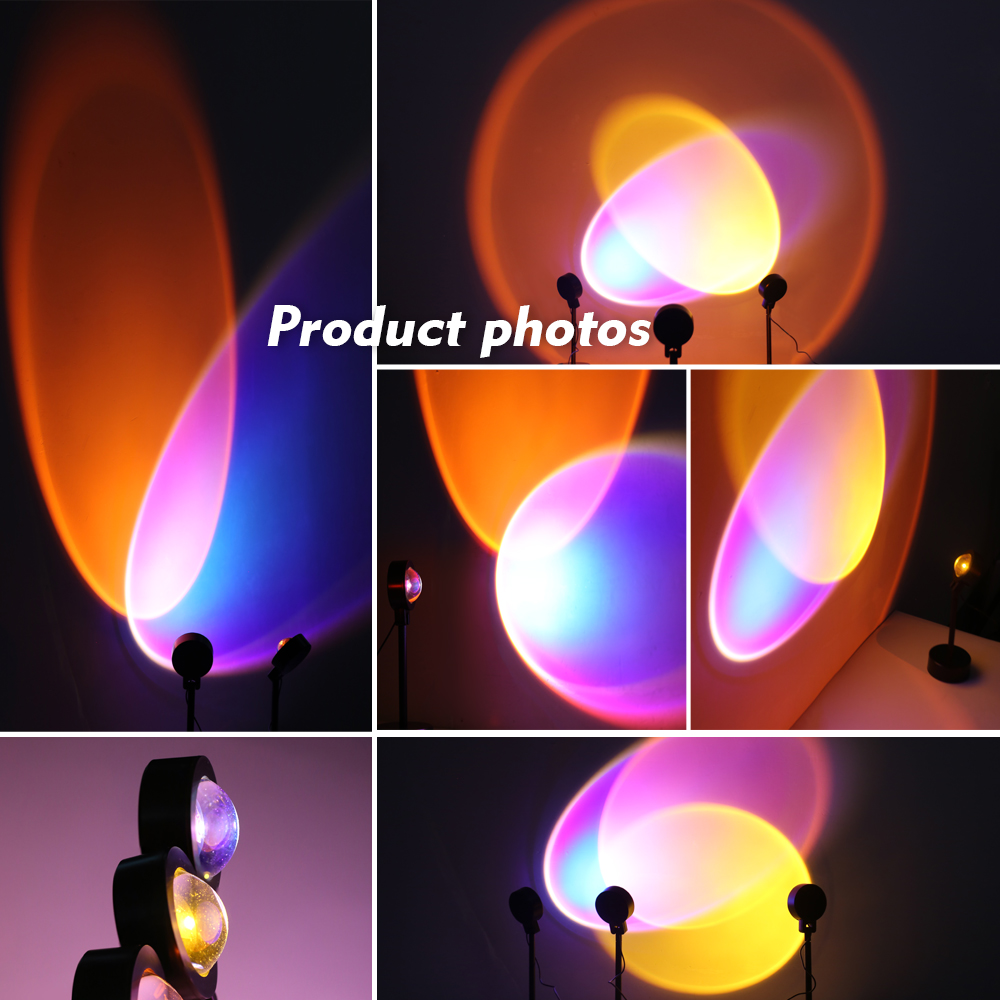 โคมไฟพระอาทิตย์ตก LED แสงสีรุ้ - Photography Lighting Mood บทวิจารณ์และราคา