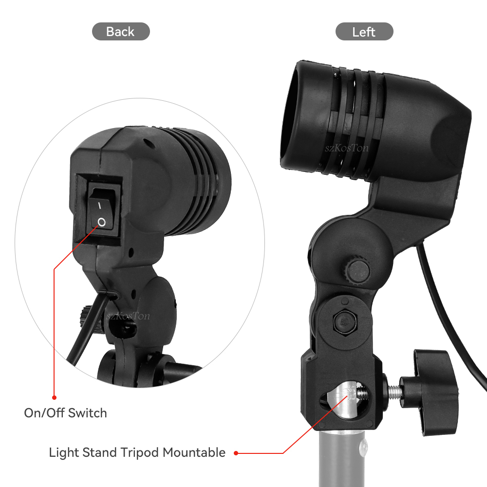 SINGLE HEAD ผู้ถือหลอดไฟ E27 ซ - Photography Umbrella Lighting Kit บทวิจารณ์และราคา