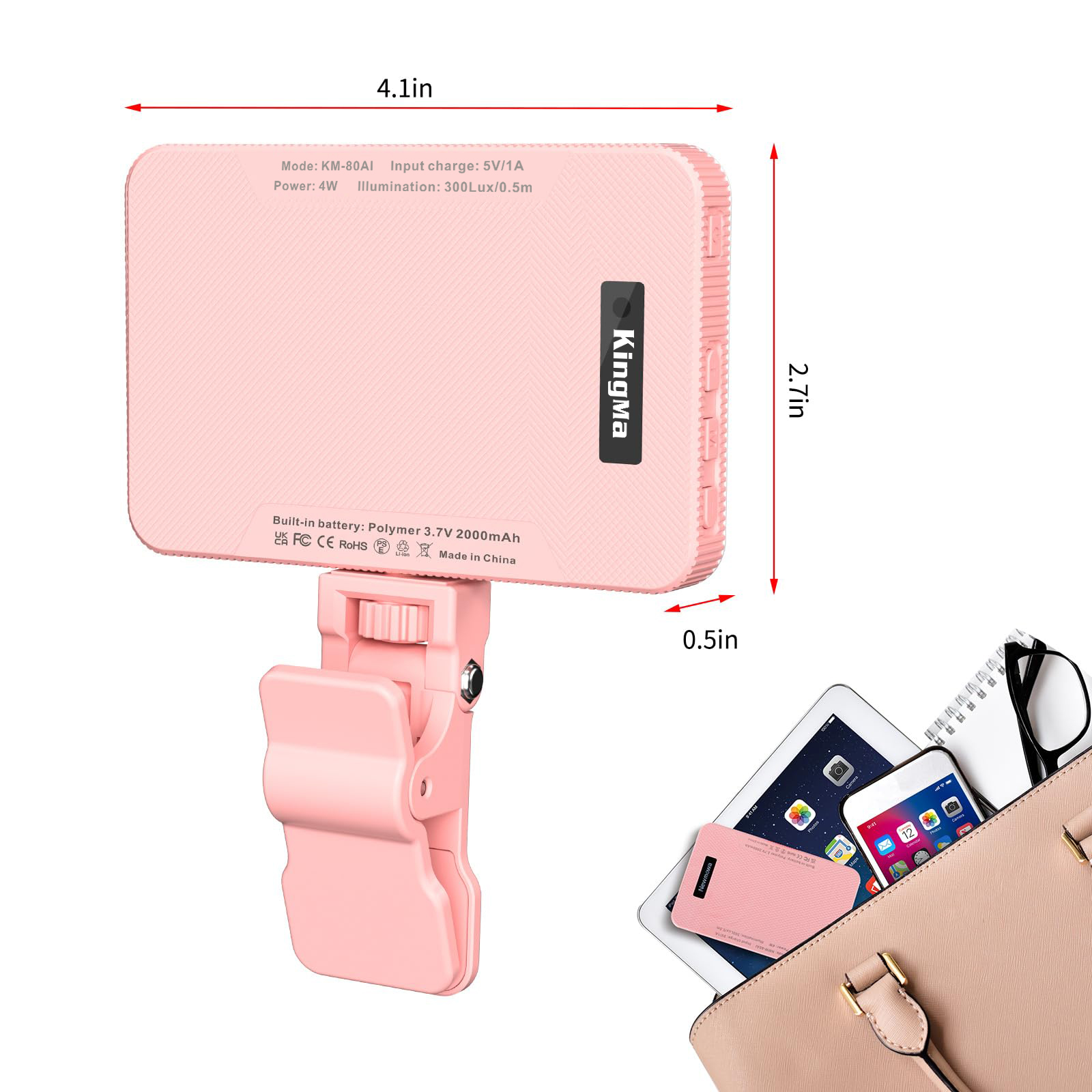King Ma เซลฟี่แบบชาร์จไฟได้สีช - Photography Lighting Portable บทวิจารณ์และราคา