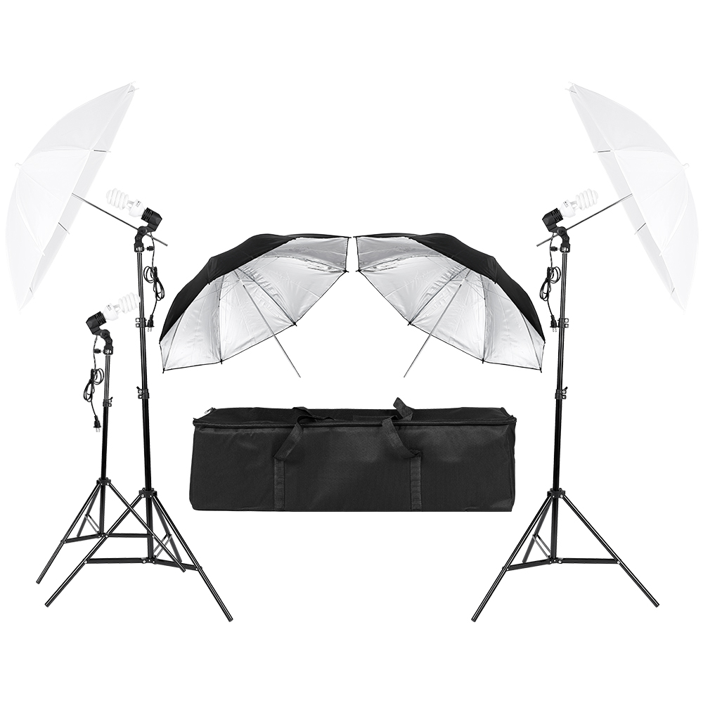 ชุดไฟสตูดิโอถ่ายภาพและวิดีโอแบ - Photography Umbrella Lighting Kit บทวิจารณ์และราคา