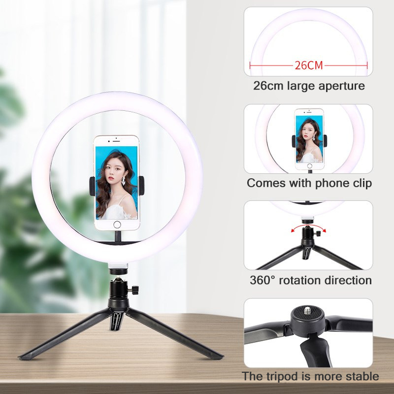 26 ซม.10 นิ้ว LED แหวน Selfie  - Photography Lighting Video บทวิจารณ์และราคา