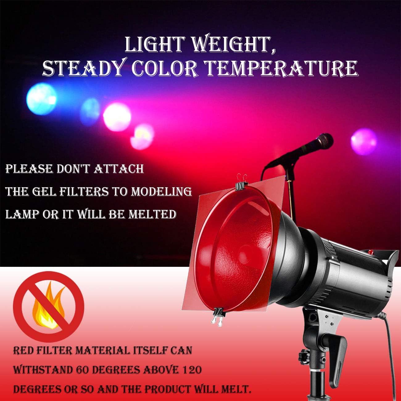 30x30 ซม.11 ชิ้น PVC เจลกรองแส - Photography Umbrella Lighting Kit บทวิจารณ์และราคา