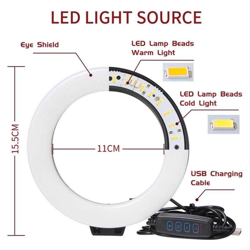 16ซม.Dimmable แหวนไฟ Led Selfi - Photography Mobile Lighting บทวิจารณ์และราคา