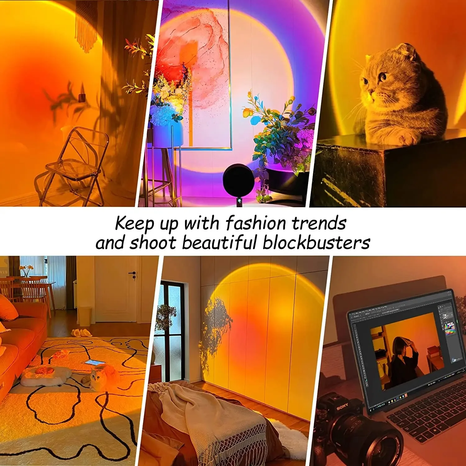 โคมไฟพระอาทิตย์ตก 16 สี, แสงอา - Photography Lighting Mood บทวิจารณ์และราคา