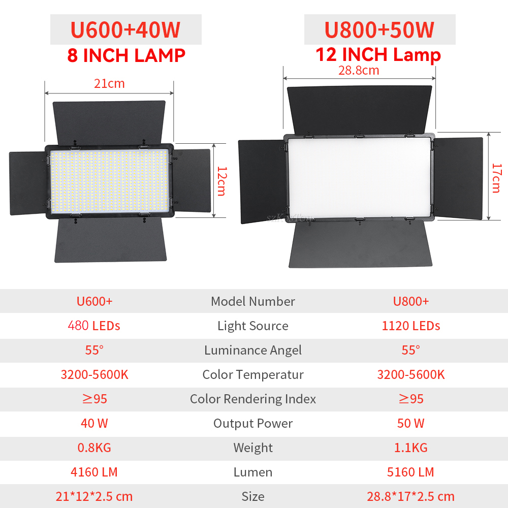 U800 U600 LED Photo Studio แฟล - Photography Umbrella Lighting Kit บทวิจารณ์และราคา