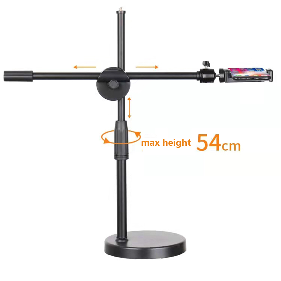 ขาตั้งกล้องเหนือศีรษะพร้อมไฟวง - Photography Mobile Lighting บทวิจารณ์และราคา